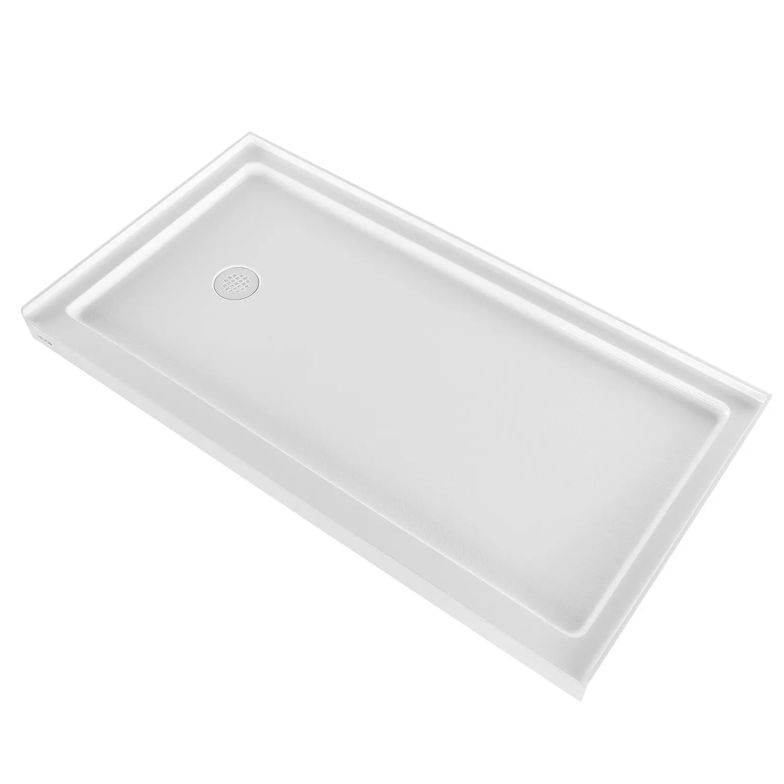 VEVOR Shower Pan, 60″ L x 30″ W Single Threshold Shower Base, Rectangle Acrylic & PVC Showering Base in White, Slip-Resistant Showering Pan Bases with Drain & Cover for Bathroom, Left Drain LocationSummervibes