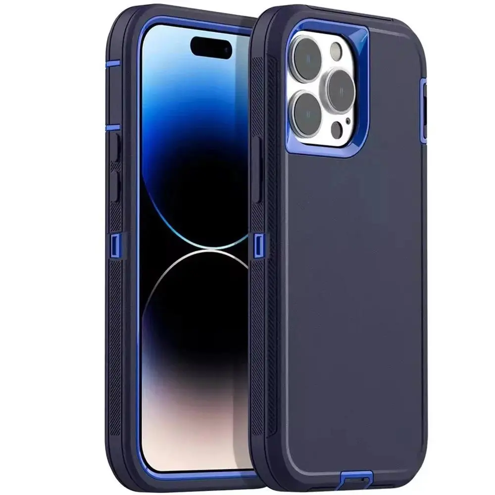 HAY 3-in-1 Defend Armor Casing - Heavy Duty Protection Phone Accessory for iPhone 17,16,15,14 Plus,11,12,13 Pro Max,Mini - Shockproof Hybrid Protection Cover