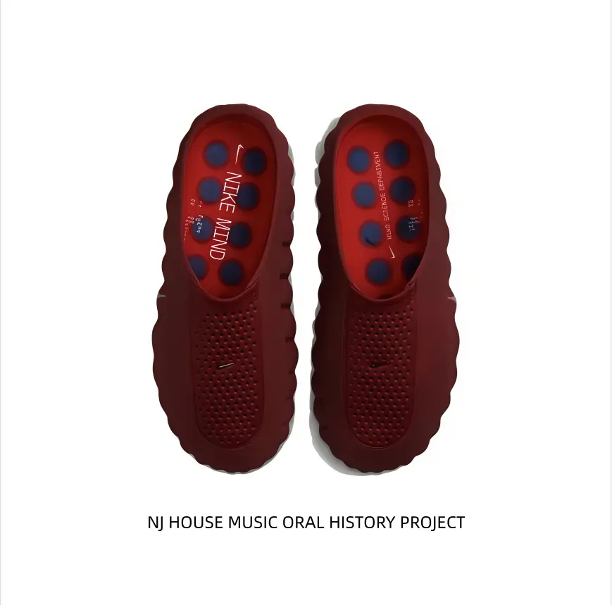 Stylish burgundy slip-on clogs with breathable perforated upper. Wavy edge sole offers soft cushioning, great for home rest, beach trips, outdoor walks and casual summer daily matching.