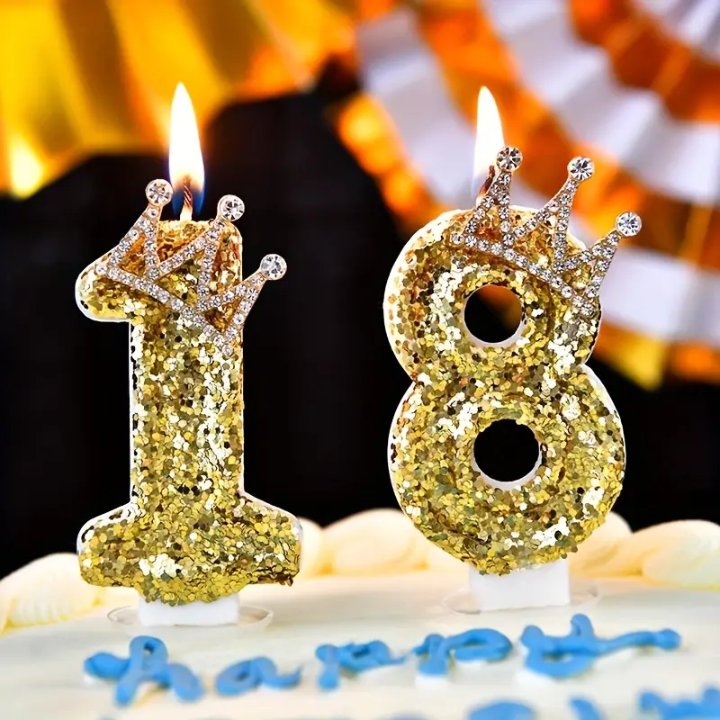 1pcs Alloy diamond crown decoration, birthday cake candle decoration for party atmosphere, baking decorations, number birthday candles, Cake decorating supplies, Birthday Cake Toppers