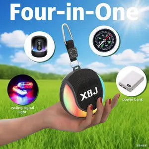 XBJ Mini Outdoor Bluetooth  Speaker With LED Lights X7 Waterproof with a compass and emergency charging function, Hands-Free Speakerphone Portable  -  Outdoor Ideal Gift for  Travel Audio Subwoofer Speakers Birthday Gift Christmas Gift