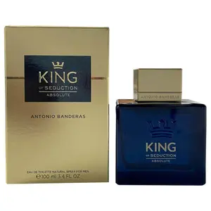 Antonio Banderas King Of Seduction Absolute Men's EDT Cologne - 3.4 fl oz (3.3/3.4 oz Equivalent), Sea & Pomelo & Cardamom Notes, Confident Citrus Men's Fragrance, New In Box
