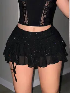 New Fashion Short Skirt, Sexy Festival Versatile Casual Mini Skirt Bottom, Women's Ideal for Bars, Nightclubs, Shopping, Y2K Style