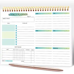 Weekly Planner Notepad with Pen - 52 Undated Weekly Calendar Pad Desk Planner Weekly To Do List Notepad Planning Pad Academic Planner Notebook Habit Tracker Journal Teacher Planner Organize Schedule Goals for Personal Life and Work -7" x 10"