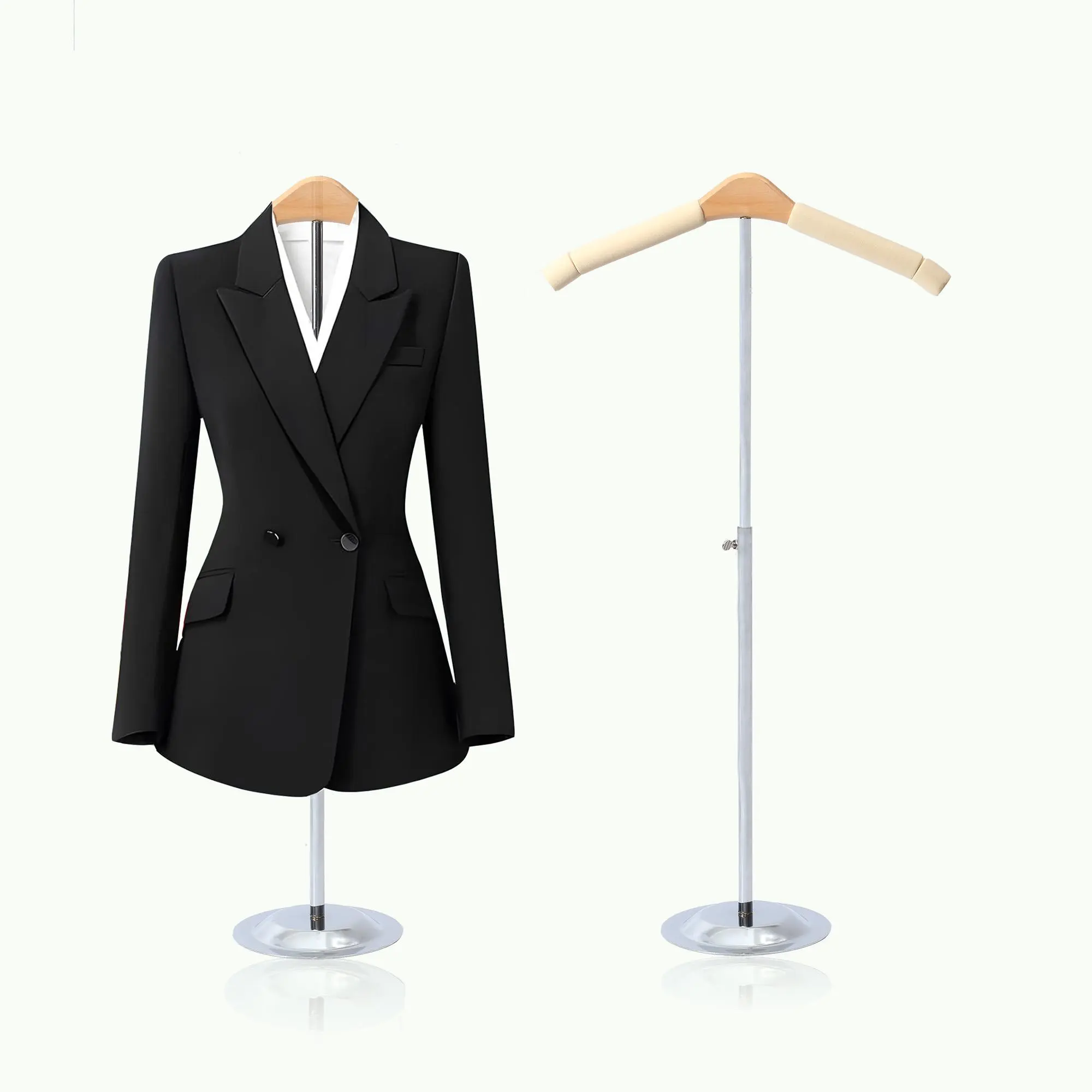 31 Inch Adjustable T-Shirt Display Rack for Clothing Stores, Display Stand for Apparel and Jackets, Retail Clothing Organizer, Clothes Hanging Rack