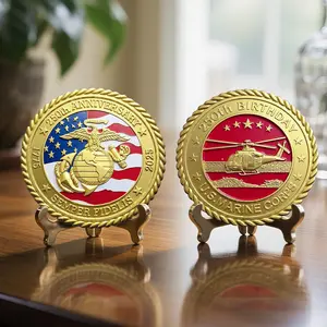 250th Anniversary U.S. Military Commemorative Coin, Marine Corps Commemorative Challenge Coin, Military Coin Gift for Veterans, History Loviers