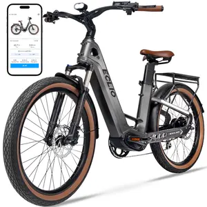 【Eclio lumeo 2】Dual Battery Electric Ebike Peak Power 1200W Top Speed 28 MPH |Up to 120 Miles  26'' Big Tires 7-Speed Hydraulic Brakes Front Suspension |Smart NFC Unlock| ;| LED Headlights| UL Certified| Max Load 330 lbs Commute Ebike