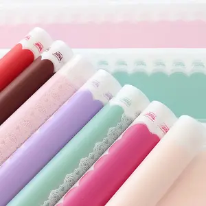 20 Sheets Elegant Lace-Trimmed Floral Wrapping Paper - Soft Matte Finish, Romantic Layered Design