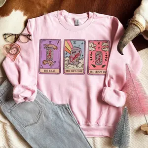 [Sale Up To 50%] - Diet Coke Crewneck - Handmade Sweatshirt - Crispy Diet Coke Girly - Diet Coke Gift - Tarot Card Shirt
