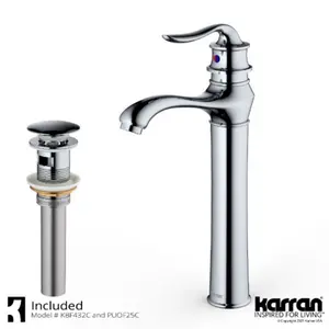 Dartford Polished Chrome Vessel Bathroom Faucet – Single Hole Brass Tap, Lifetime Warranty