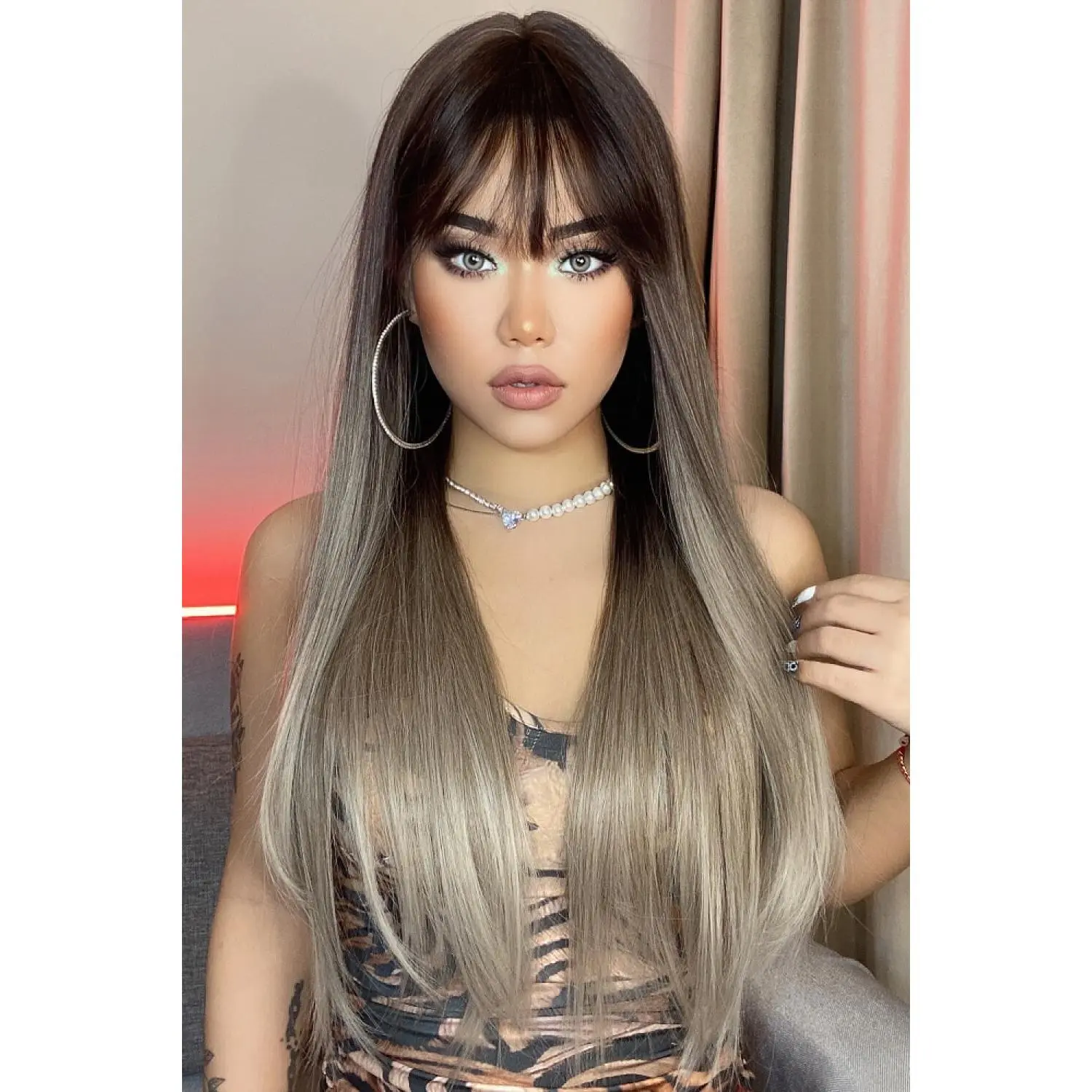 Long Straight Synthetic Wigs 26''