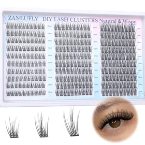 Lash CLusters Wispy Eyelash Clusters Natural Lash Extensions C Curl DIY Eyelash Extensions zanlufly 180Pcs Individual Lashes(9MM 10MM 12MM 14MM 16MM)