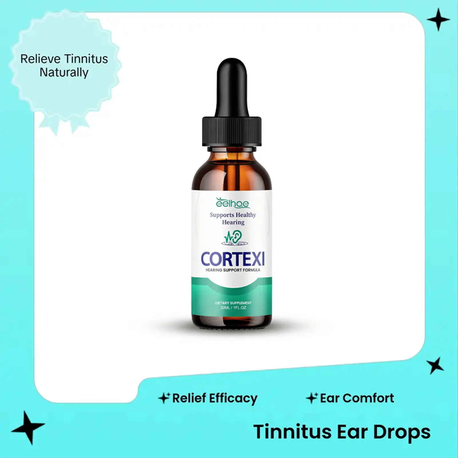 [EELHOE] Gentle Ear Care Liquid - Daily Earwax Cleansing Oil & Hygiene Blend, Soothing Routine Ear Cleanser for Personal Care