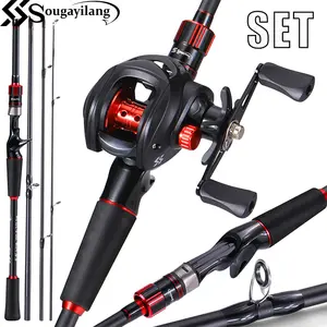 Sougayilang Fishing Rod and Reel Combo, 6-6.5FT Casting Rod with 7.2:1 Baitcasting Fishing Reel for Outdoor fishing supplies
