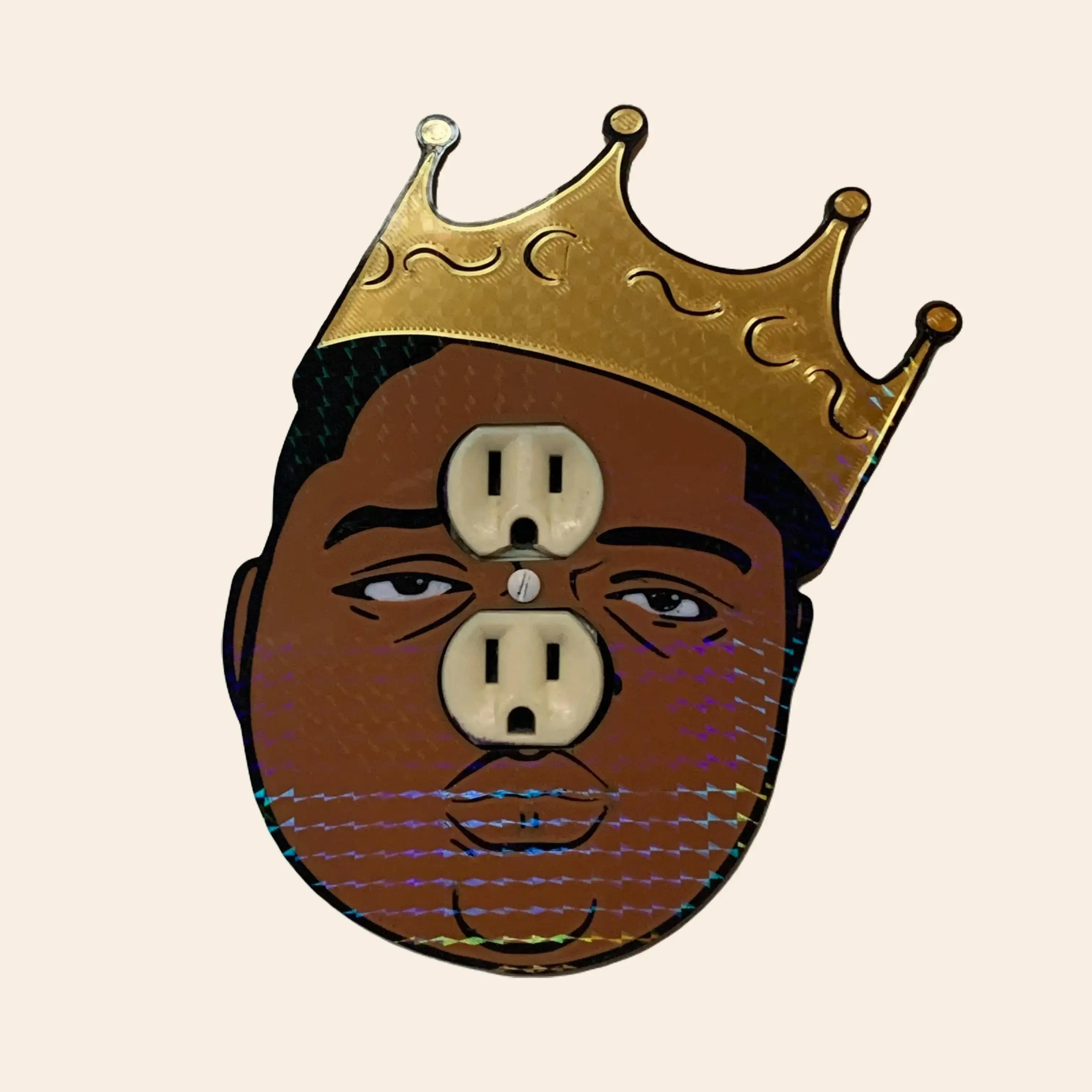 Holographic The Notorious B.I.G. Socket Covers, Decorative Durable Home Improvement Electrical Wall Plate Accessories