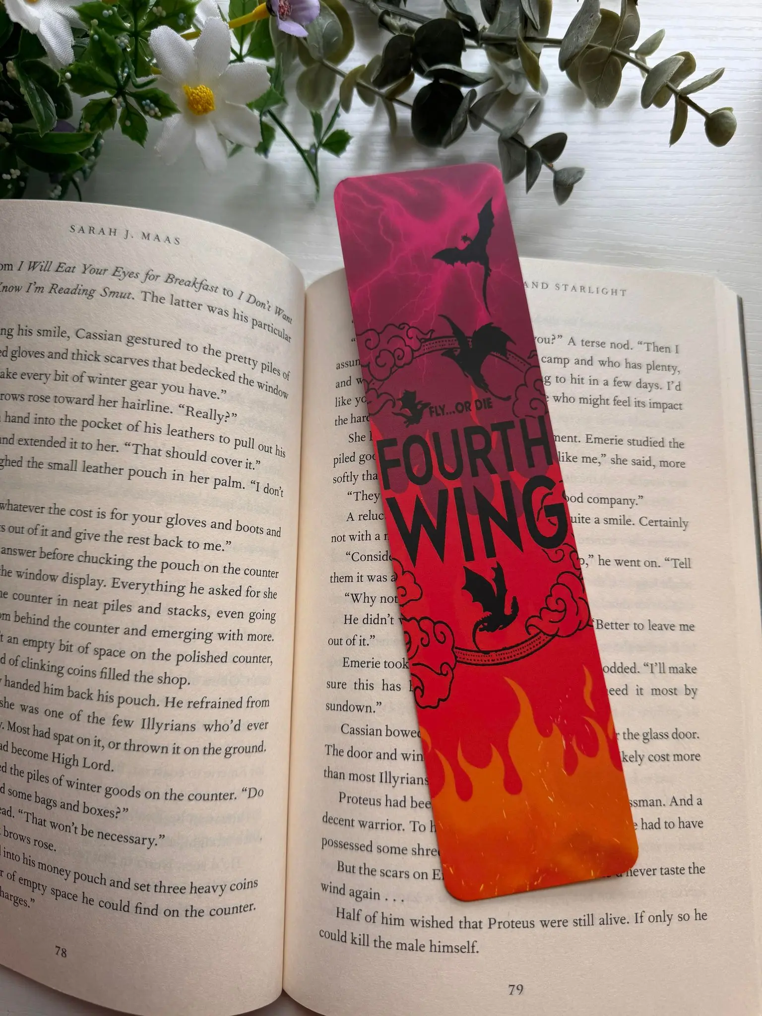 Fourth Wing Fly Bookmark