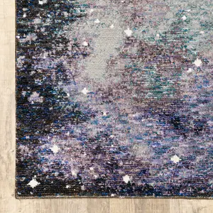 212 MAIN 6x9 ft. Rectangle Home Decor Rug, Purple Teal & Brown Modern Abstract Power-Loomed Stain-Resistant Indoor Contemporary Textile Carpet, Home Decor Rugs