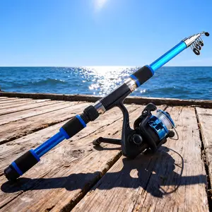 Multi-Color Extendable Fishing Rod Set with Spinning Reel, Portable Sea Bass Casting Combo, Universal Freshwater Saltwater Fishing Gear, Telescopic Fishing Rod, Fishing Bundle