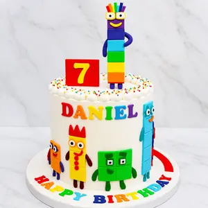Numberblocks Birthday Cake | Custom Numberblocks Cake with Name & Age
