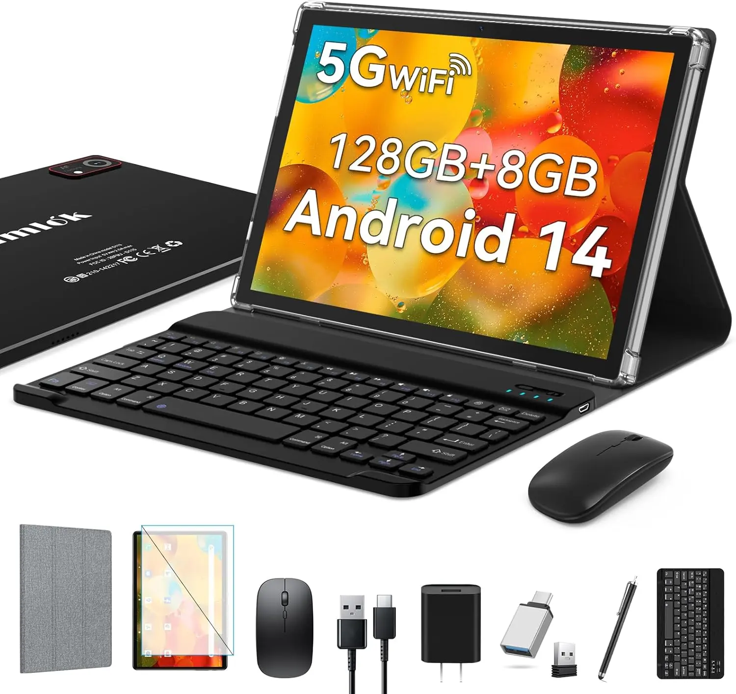2025 Newest Tablet Android Tablets 10 Inch, 128GB ROM+8GB RAM+512GB Expandable, Octa-Core Processor, 2 in 1 Tablet with Keyboard Case Mouse, 7000mAh Battery Tablet PC, 5G WiFi, Dual Camera, BT5.0 tablet on sale Deal springtok