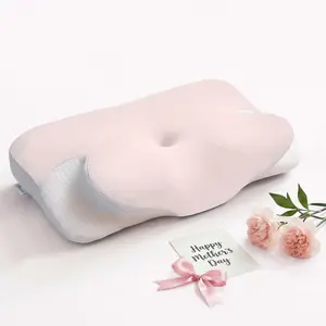 【Mother's Day gift】GEECO Upgraded Cooling Cervical Pillow for Better Sleep, Ergonomic Contour Memory Foam with Breathable Ice Silk Pillowcase, Orthopedic Neck Support for Side, Back & Stomach Sleepers