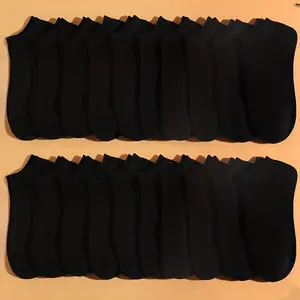 20 Pairs Value Set - Women's Super Comfortable Lightweight Ankle Socks - Breathable Solid Color Low cut Socks, Suitable Daily Wear Womenswear Bridal