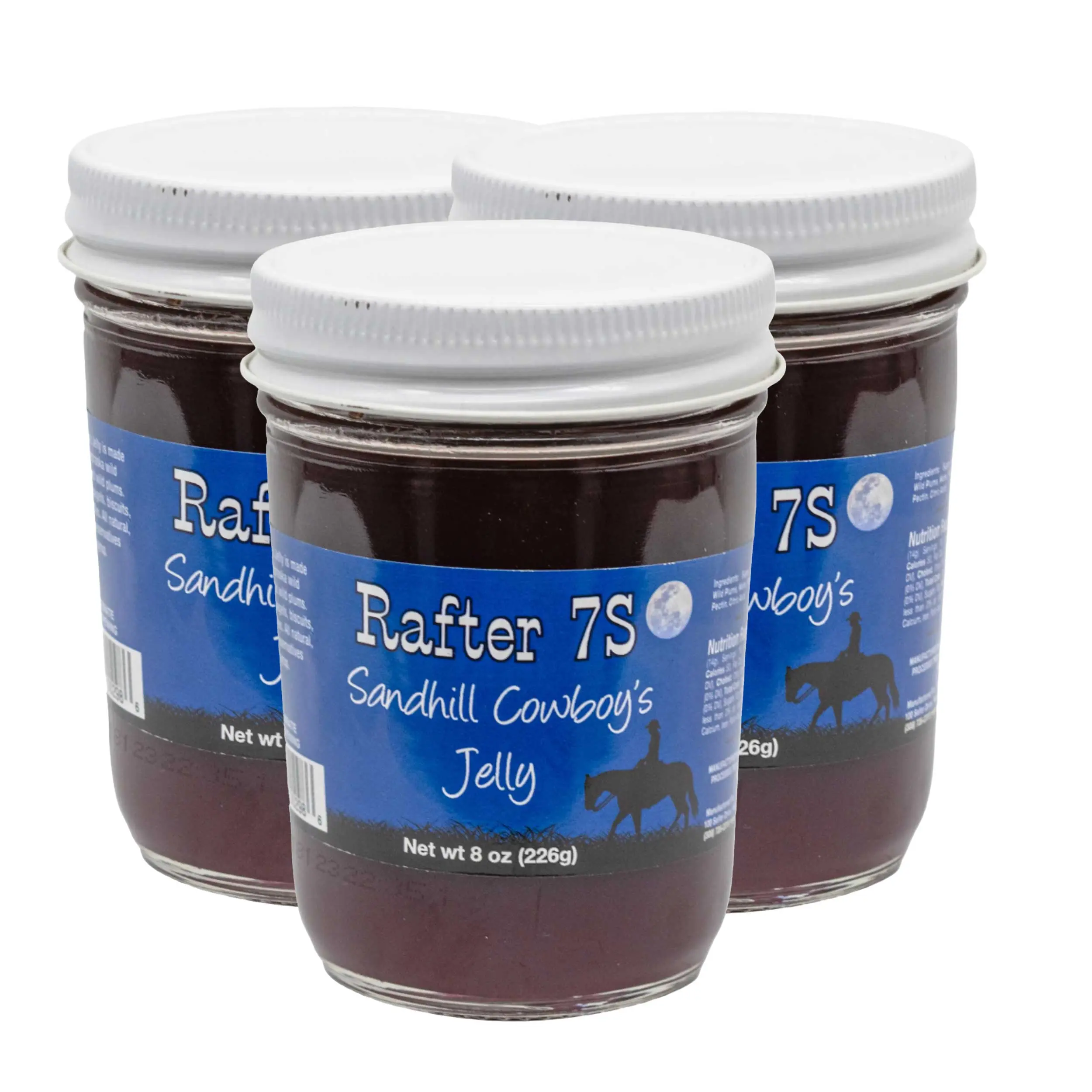 Sandhill Cowboy's Wild Plum and Chokecherry Jelly | Pack of 3 | 8 oz | Rafter 7S