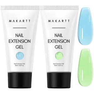 [NEW COLOR] Makartt Special Blue & Green Gel Builder for Extension Winter Colors Nail Strengthener 3D Diy Gel for Nails Manicures Home Salon-2PCs 30ML