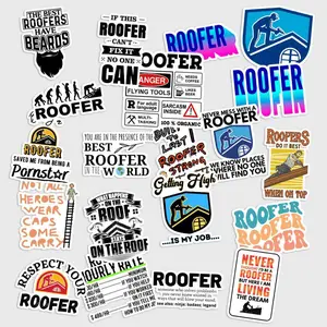 Sticker Pack 20 Roofer Trade Vinyl Sticker, Construction Worker Waterproof Decal