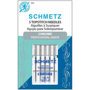 Schmetz Professional Grade Chrome Topstitch Machine Needles 90/14