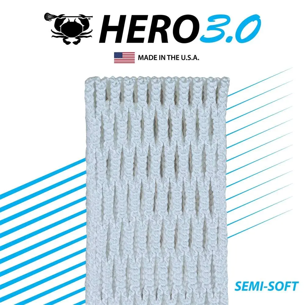 ECD Lacrosse Hero 3.0 Semi-Soft Mesh - 10% More Bagging Resistance, 10x More Water Repellency, 27% Lighter Lacrosse Gear for Ball Sports, Outdoor Activities, Lightweight