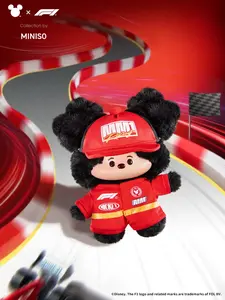 [Limited Edition New Product] MINISO Disney Mickey F1 Speed Life Collaboration Series PVC Plush Keychain Doll Cartoon   075