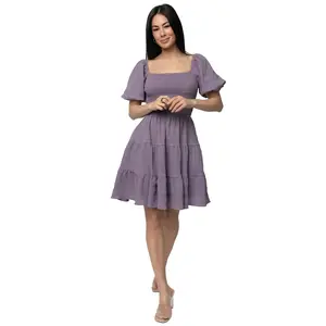 Daze Smocked Dress | Dusty Lavender