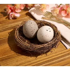Cozy Cottage by Liz Marie Ceramic Egg Salt and Pepper Shakers