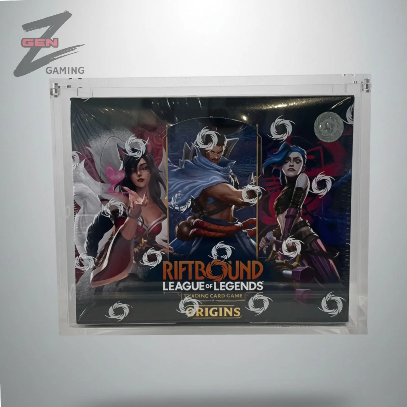 League of Legends Riftbound Acrylic Display Case for Origins/Spiritforged Booster Box UV Resistant Magnetic Lid