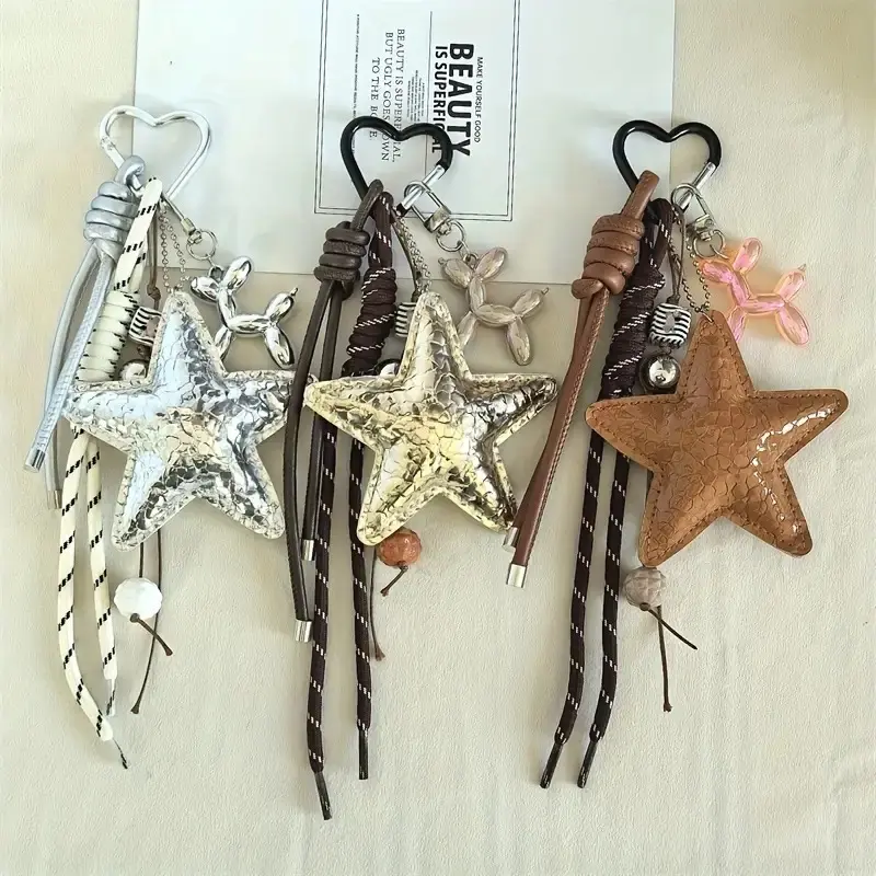 Fashion style bag pendant purse backpack star balloon dog pendant shoulder strap DIY wallet making accessories Fashion Bag Charms