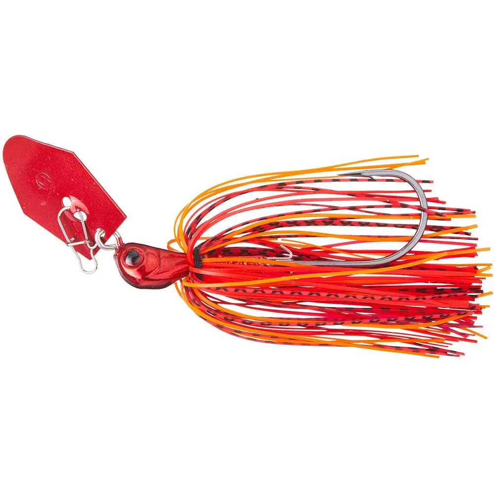 Custom Painted Hurricane Bladed Jig - 3/8 oz Bass Fishing Lures with Stainless Steel Blade, Silicone Skirt, Skirt Wobble Flash, Fish Attractant Design, Bottom Fishing Equipment, Gift for Fisherman