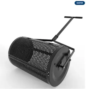 24-Inch All-Season Lawn Spreader – Effortless Compost, Mulch & Soil Spreader with Smart-Dial Control for Homeowners & Landscapers – Heavy-Duty Galvanized Steel, Family-Friendly Design