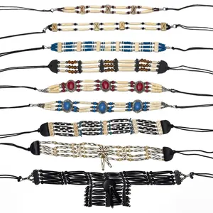Native Style Adjustable Bone Choker Necklaces