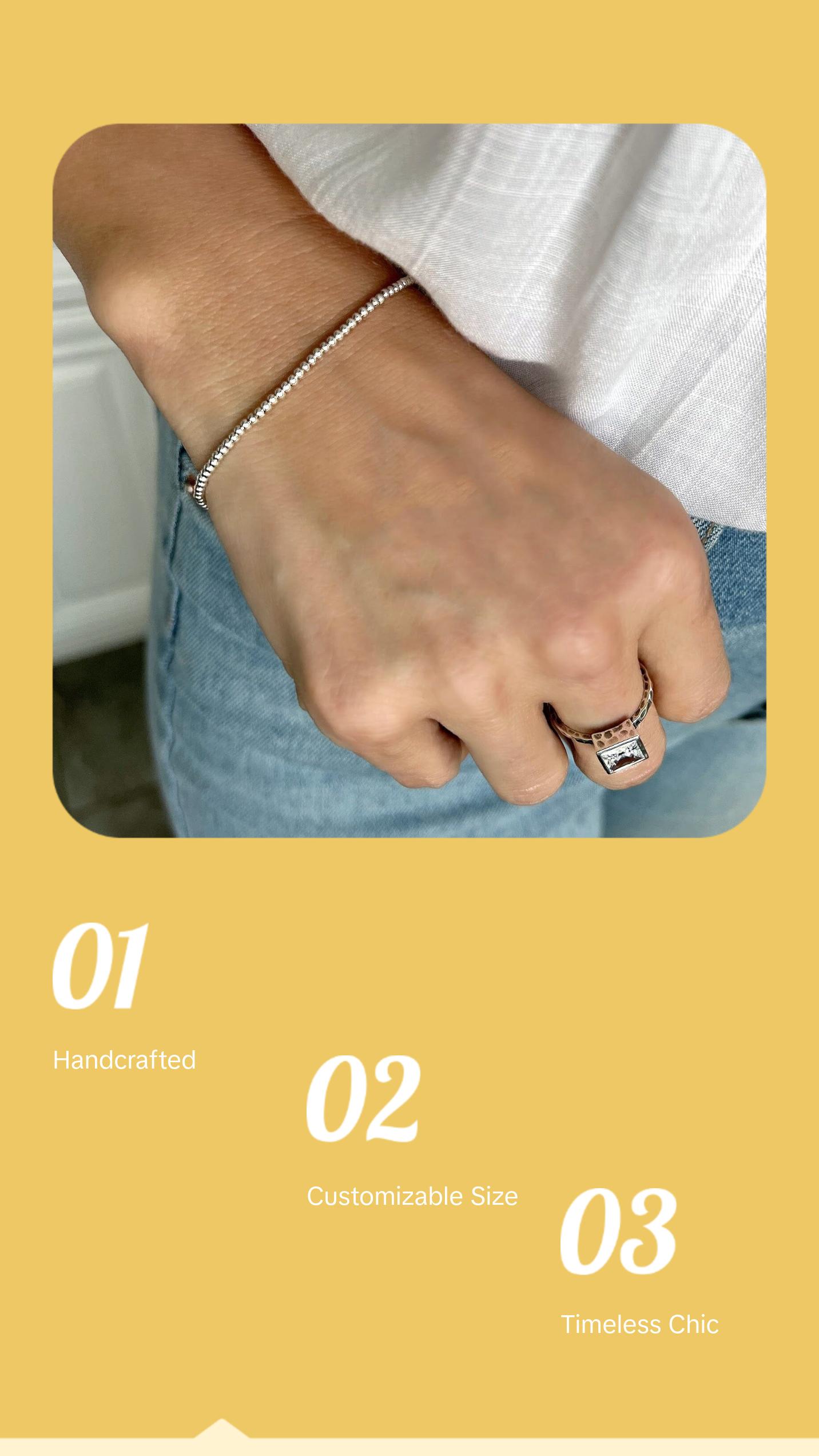 Beaded Stack Bracelet - 2mm