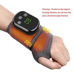 Heated Wrist Wrap 5 Heat Settings & 3 Vibration Modes, Wrist Massager for Left/right Hand Use for Carpal Tunnel Heating Wristband