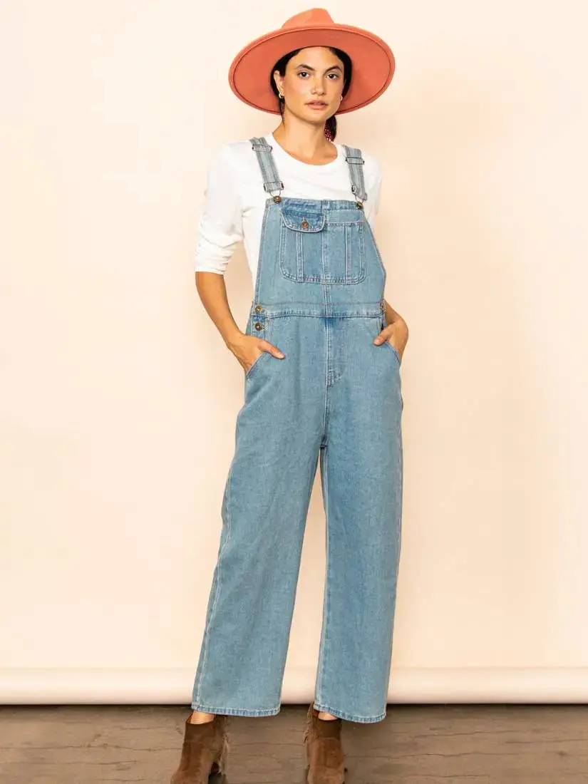 Vintage Mom Fit Denim Overalls