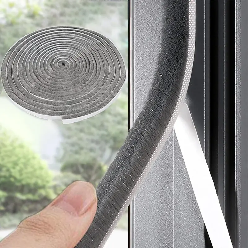 1pc Self-Adhesive Soundproofing Weather Stripping Window Sealing for Doors and Windows, Moving Door Bumper Strip, Dust Proof Window Brush, Door Draft Stopper, 1pc
