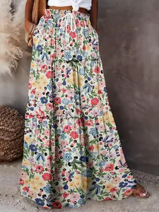 Digital printing sequined half-length skirt for spring/summer of 2025