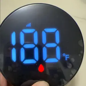 Longriver MX08 Shower Temperature Monitor for Indoor Bath Shower Stalls, Heads & Systems - Hydro-Powered Sensor, Waterproof Adjustable Display, Realtime Temp Tracking - Families Kids Gift, Digital/Electronic Speciality Clocks