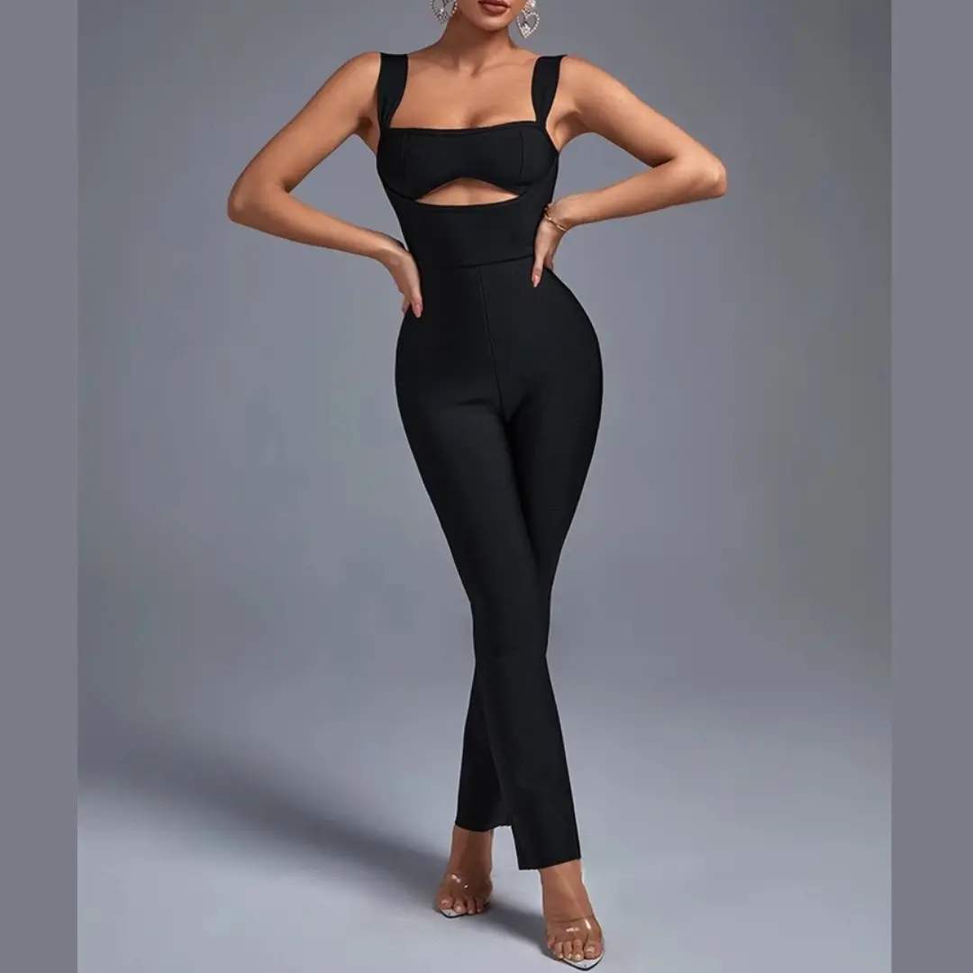 Tori -Cut Out Bandage Jumpsuit