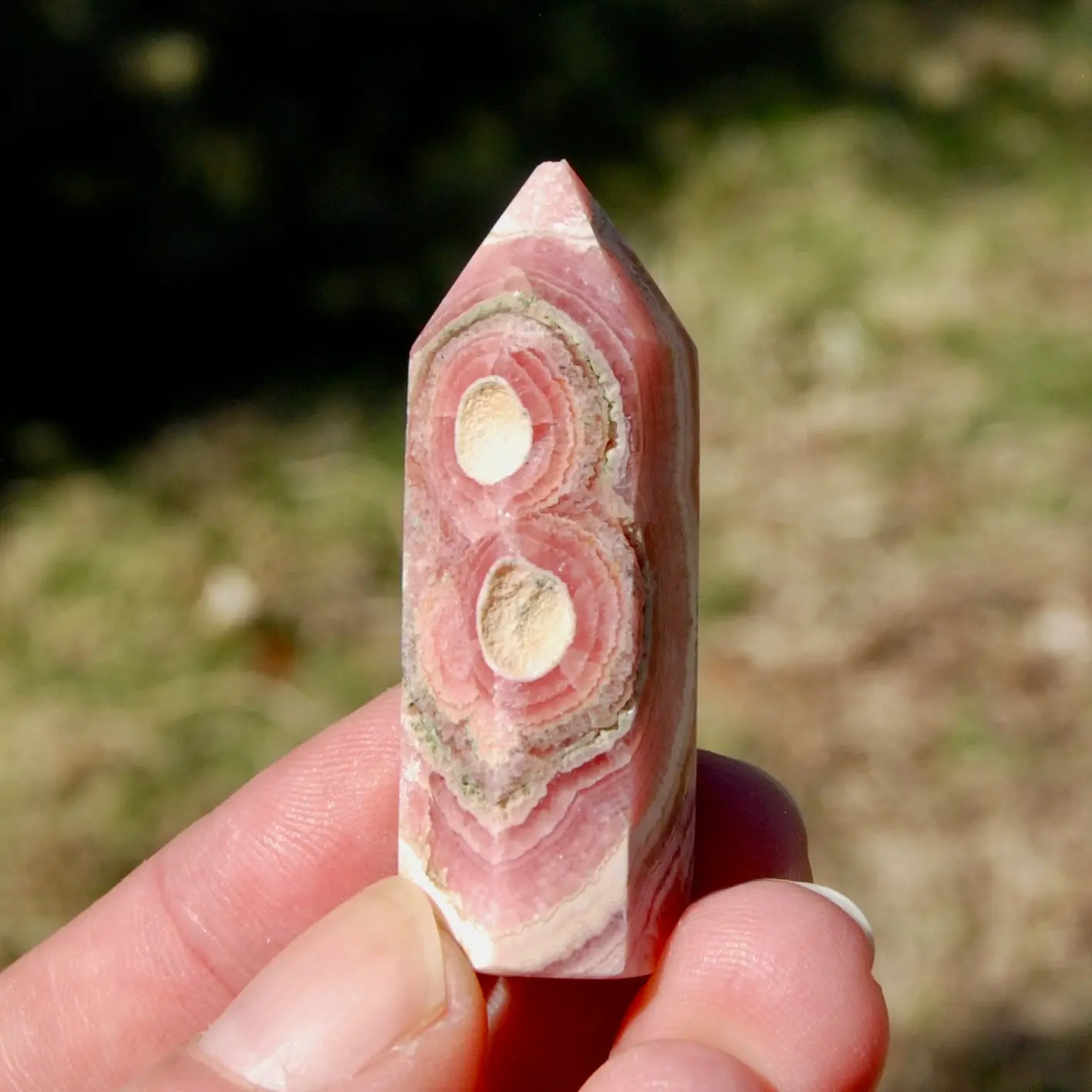 1.8in Rhodochrosite Crystal Tower, 27g Genuine Rhodochrosite Gemstone, Argentina
