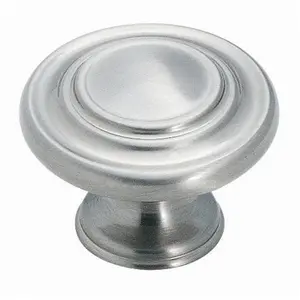 212 MAIN Amerock BP1586-G10 1.38 in. Satin Nickel Round Door Knob, Door Hardware