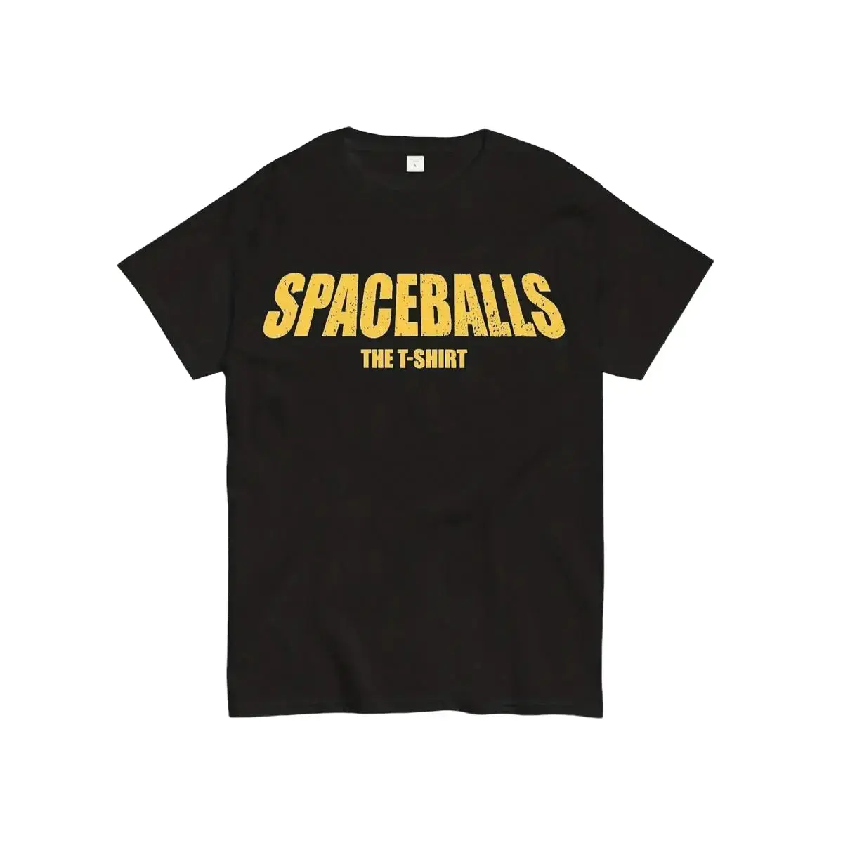 Women's Spaceballs Graphic Print T-Shirt - Seamless Boxy Fit Slimming Cotton-Spandex Crewneck Short-Sleeve, Casual Vintage Sci-Fi Movie Top for Pairing with Denim Jeans, Skirts, Leather Bottoms, Solid Streetwear Outfit