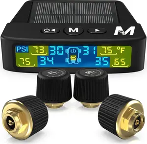 Marcala V2.0 TPMS Sensors | 50ft Extended Range Version | Tire Pressure Sensors | 0-98/144 PSI for RV/Camper/Trailer/Truck | Solar Charge & 6 Alarm Modes | Prevent Flats & be Safer